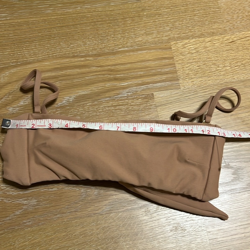 Montce Women's Tan swim bikini top size S NWOT - Picture 7 of 8